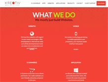 Tablet Screenshot of kreativwebsolutions.com